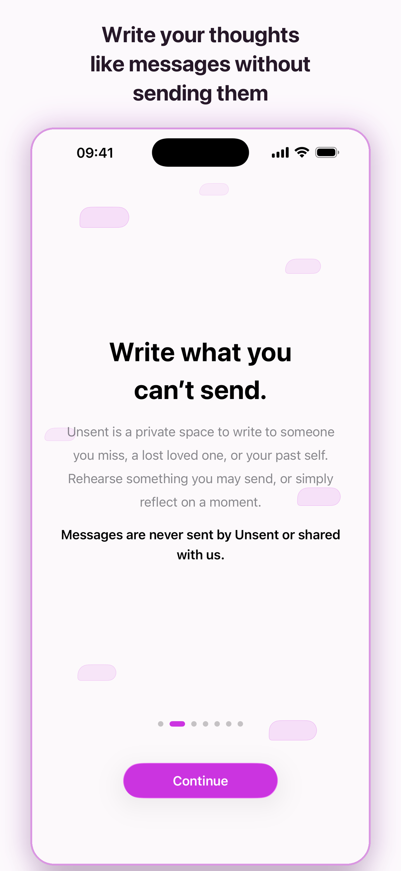 Write messages without the pressure to send them